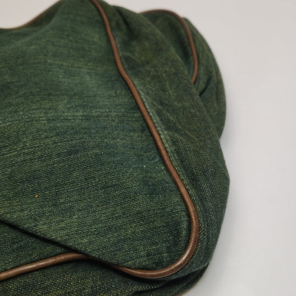 Sac Bandoulière Dior Vintage Gaucho Grand Jean Vert Cuir Bordeaux 2006