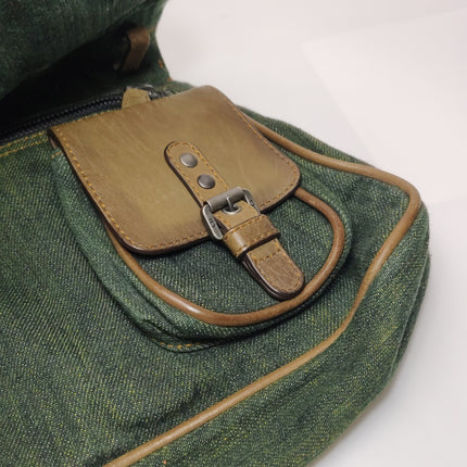 Sac Bandoulière Dior Vintage Gaucho Grand Jean Vert Cuir Bordeaux 2006