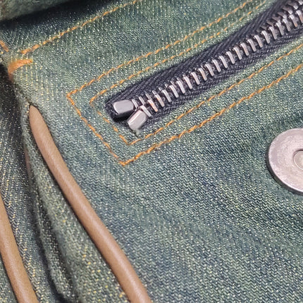 Sac Bandoulière Dior Vintage Gaucho Grand Jean Vert Cuir Bordeaux 2006