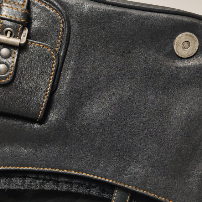 Dior Vintage Gaucho Mini Black Leather Crossbody Bag
