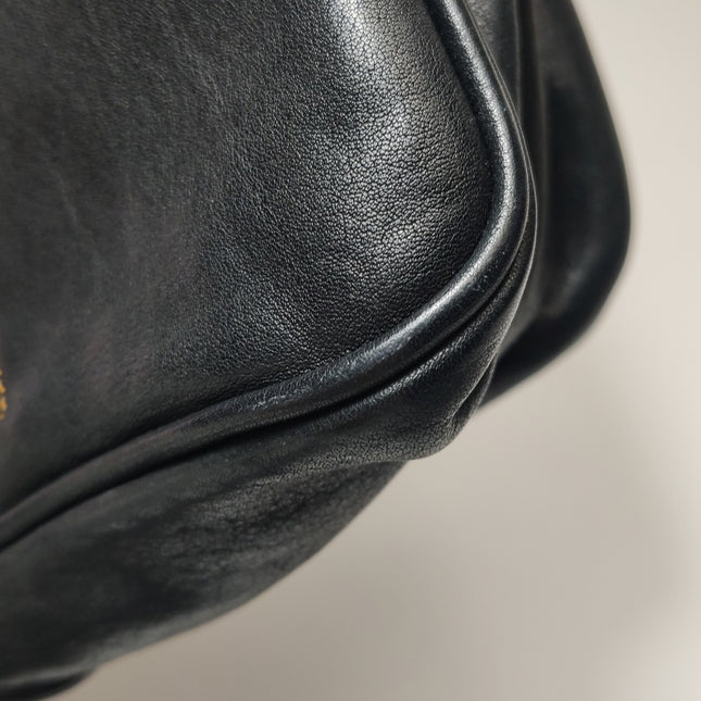 Dior Vintage Gaucho Mini Black Leather Crossbody Bag