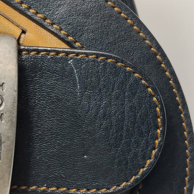 Dior Vintage Gaucho Mini Black Leather Crossbody Bag