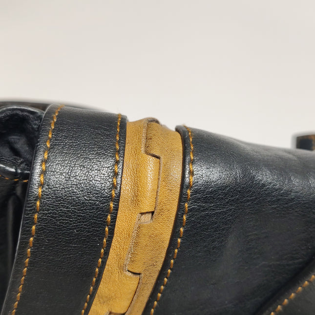 Dior Vintage Gaucho Mini Black Leather Crossbody Bag