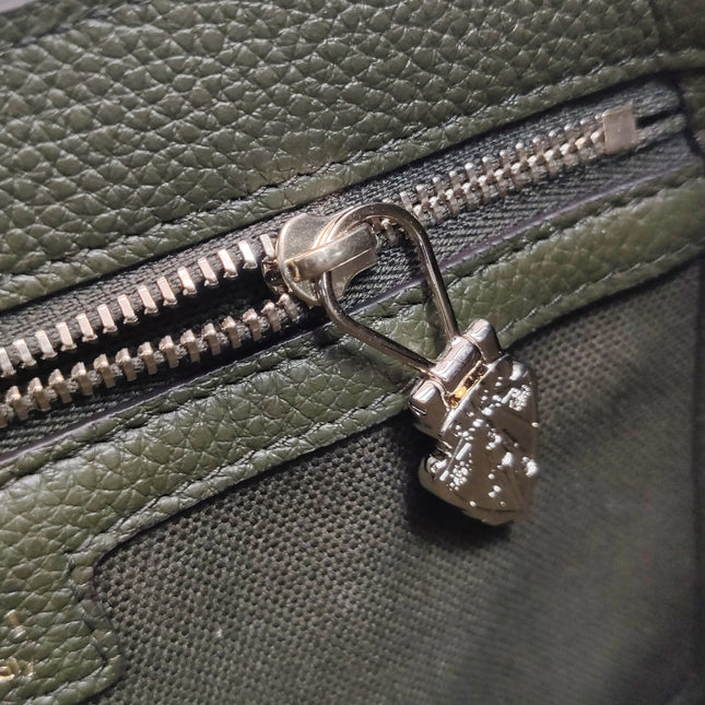 Gucci Jackie 1961 Dark Green Grained Leather Bag Small with Adjustable Strap