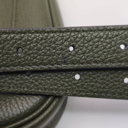 Gucci Jackie 1961 Dark Green Grained Leather Bag Small with Adjustable Strap