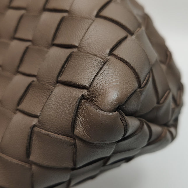 Bottega Veneta Small Andiamo Milk Chocolate Brown Intrecciato Handbag