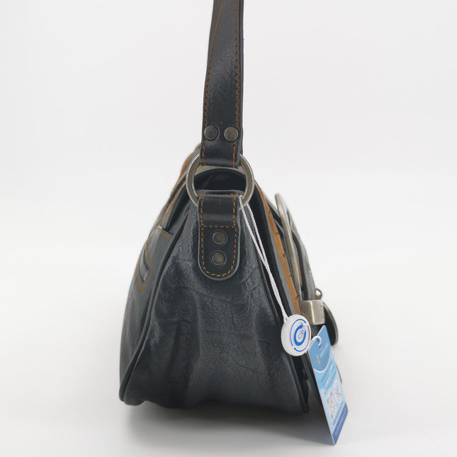 Dior Vintage Gaucho Mini Black Leather Crossbody Bag