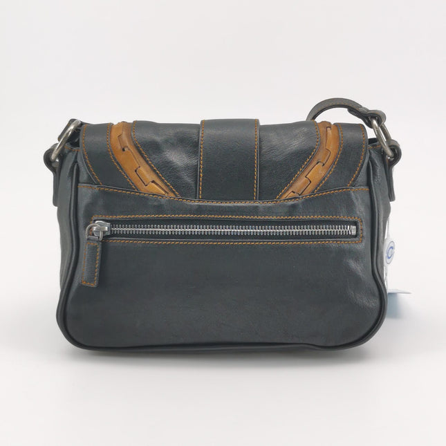 Dior Vintage Gaucho Mini Black Leather Crossbody Bag