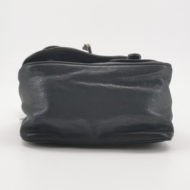 Dior Vintage Gaucho Mini Black Leather Crossbody Bag