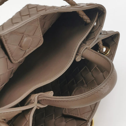 Bottega Veneta Small Andiamo Milk Chocolate Brown Intrecciato Handbag