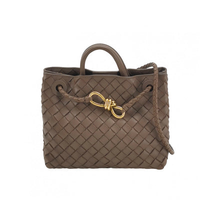 Bottega Veneta Small Andiamo Milk Chocolate Brown Intrecciato Handbag