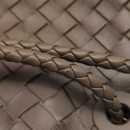 Bottega Veneta Small Andiamo Milk Chocolate Brown Intrecciato Handbag
