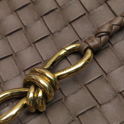 Bottega Veneta Small Andiamo Milk Chocolate Brown Intrecciato Handbag