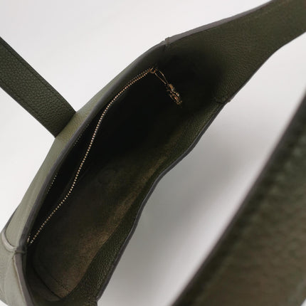 Gucci Jackie 1961 Dark Green Grained Leather Bag Small with Adjustable Strap