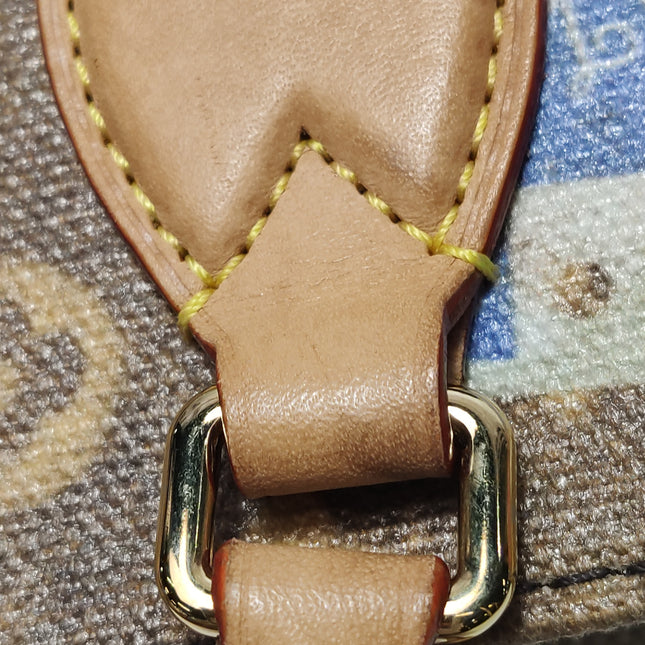 Sac cabas Louis Vuitton OnTheGo Large Hotel Labels Monogram Marron