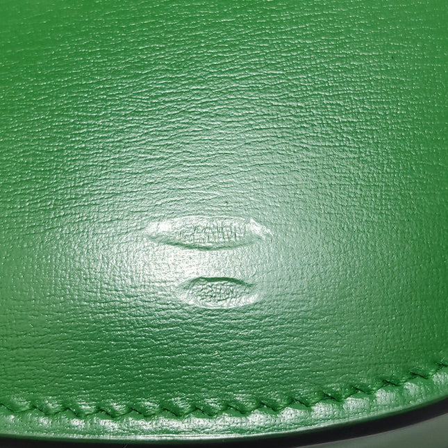Sac à poignée supérieure Gucci Bamboo 1947 petit en cuir Box vert avec sangle en toile