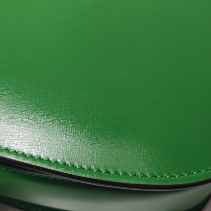 Sac à poignée supérieure Gucci Bamboo 1947 petit en cuir Box vert avec sangle en toile