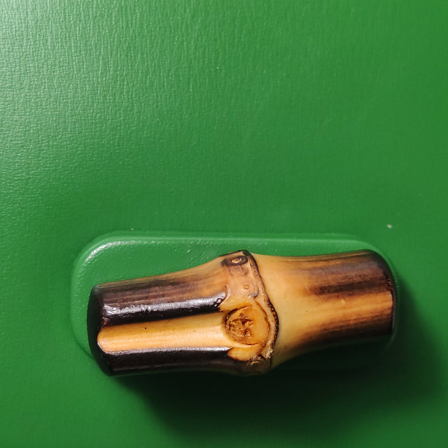 Sac à poignée supérieure Gucci Bamboo 1947 petit en cuir Box vert avec sangle en toile