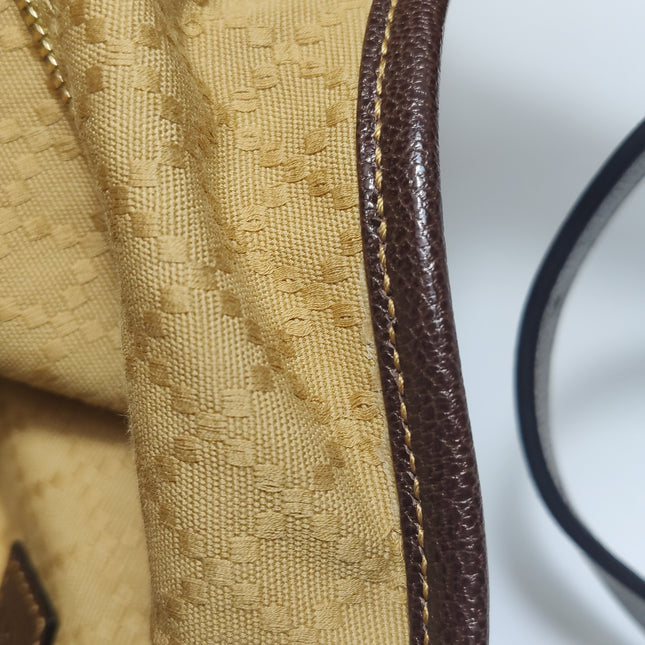 Sac porté épaule large Gucci Jackie 1961 camel avec bandoulière