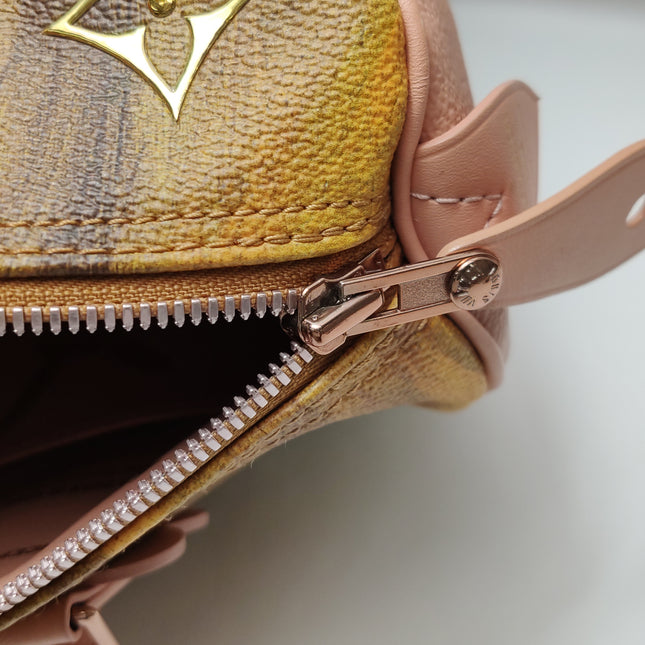 Louis Vuitton x Jeff Koons Speedy 30 Fragonard Girl with the Dog Top Handle Bag