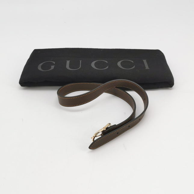 Sac porté épaule large Gucci Jackie 1961 camel avec bandoulière