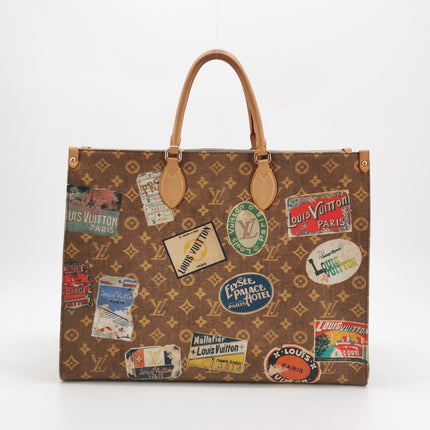 Louis Vuitton Voyage OnTheGo Large Brown Monogram Crossbody Tote Flight Mode