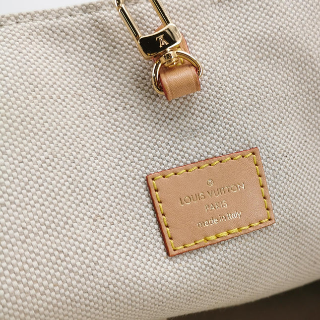 Sac cabas Louis Vuitton OnTheGo Large Hotel Labels Monogram Marron