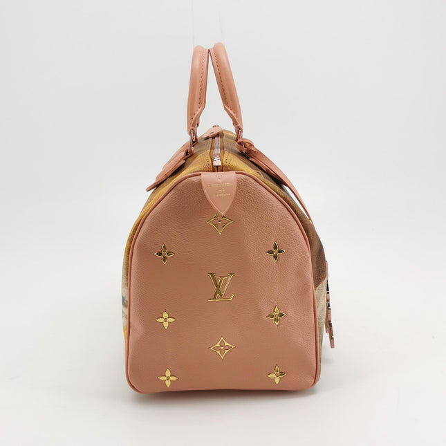 Louis Vuitton x Jeff Koons Speedy 30 Fragonard Girl with the Dog Top Handle Bag