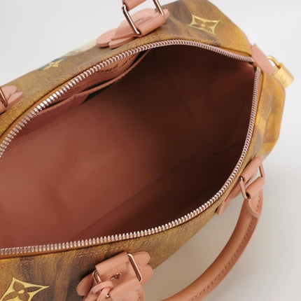 Louis Vuitton x Jeff Koons Speedy 30 Fragonard Girl with the Dog Top Handle Bag