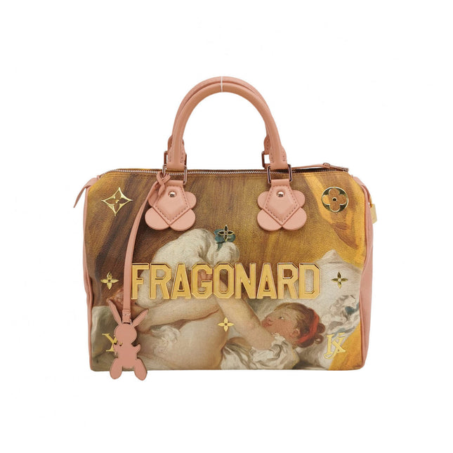 Louis Vuitton x Jeff Koons Speedy 30 Fragonard Girl with the Dog Top Handle Bag