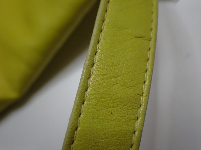 Fendi Mamma Baguette Yellow Lambskin Leather Silver Hardware