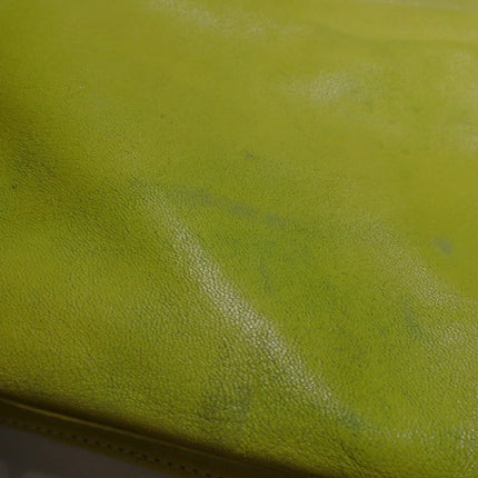 Fendi Mamma Baguette Yellow Lambskin Leather Silver Hardware