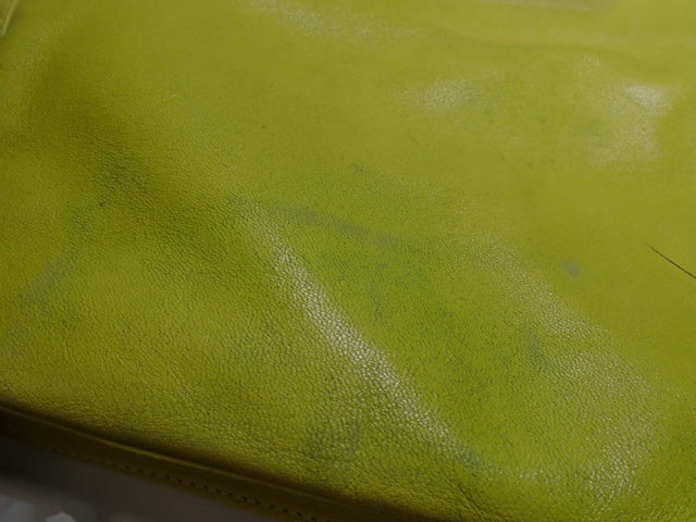 Fendi Mamma Baguette Yellow Lambskin Leather Silver Hardware
