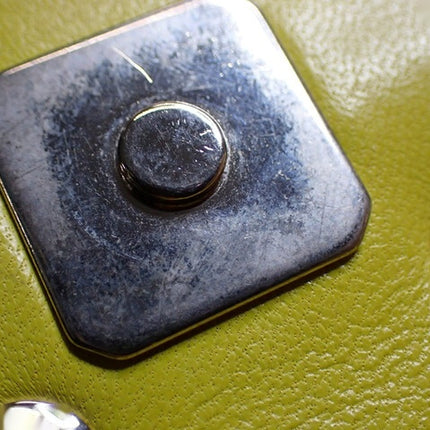 Fendi Mamma Baguette Yellow Lambskin Leather Silver Hardware