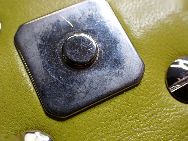 Fendi Mamma Baguette Yellow Lambskin Leather Silver Hardware