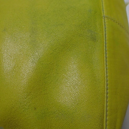Fendi Mamma Baguette Yellow Lambskin Leather Silver Hardware