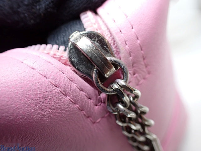 Chanel Cambon Medium Shoulder Bag Pink Calfskin Leather CC Logo
