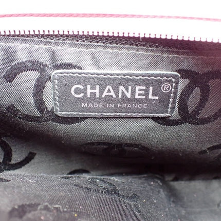 Chanel Cambon Medium Shoulder Bag Pink Calfskin Leather CC Logo