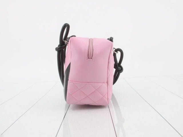 Chanel Cambon Medium Shoulder Bag Pink Calfskin Leather CC Logo