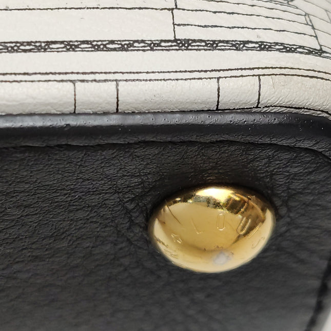 Louis Vuitton x Fornasetti Architectural Calfskin Capucines BB Black and White