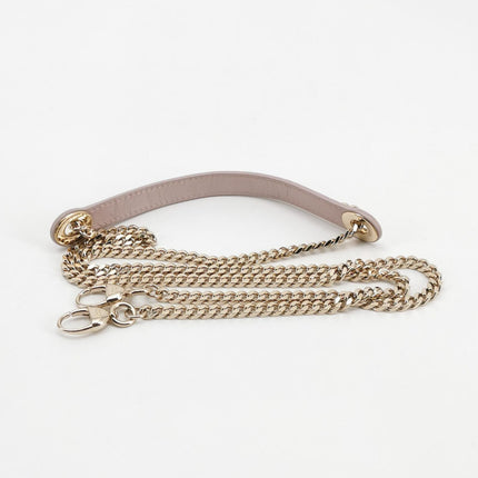 Lady Dior Mini 2019 Cuir d'agneau rose nacré avec chaîne dorée