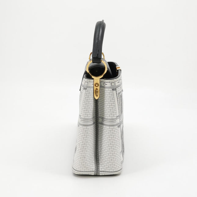 Louis Vuitton x Fornasetti Architectural Calfskin Capucines BB Black and White