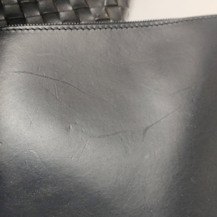 Bottega Veneta Cabat Large Intreccio Leather Tote Bag Black 40cm
