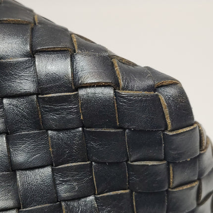 Bottega Veneta Cabat Large Intreccio Leather Tote Bag Black 40cm
