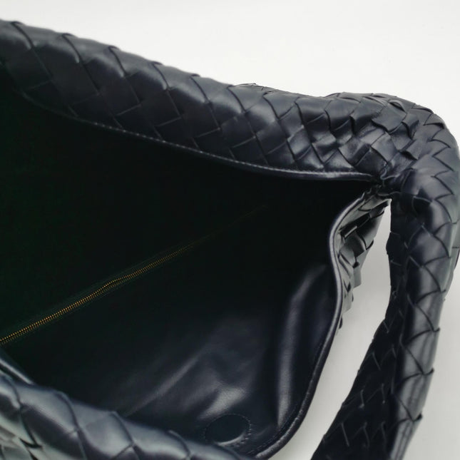 Bottega Veneta Hop Large Leather Navy Hobo Bag 55cm