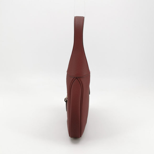 Gucci Jackie 1961 Small Burgundy Grained Leather Shoulder Bag