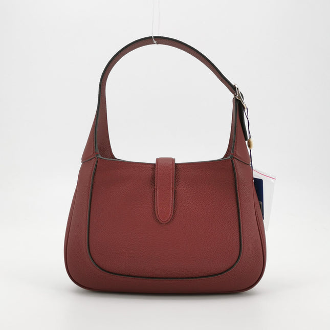 Gucci Jackie 1961 Small Burgundy Grained Leather Shoulder Bag