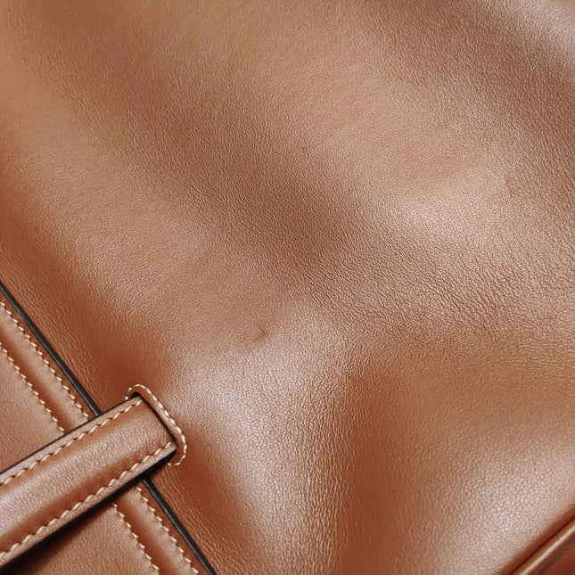 Celine Soft 16 Bag Medium Caramel Natural Tan Smooth Satin Calfskin Leather