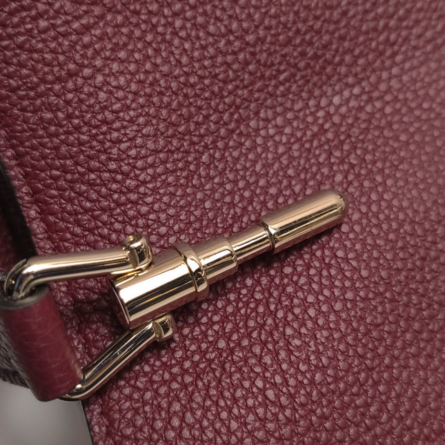 Gucci Jackie 1961 Small Burgundy Grained Leather Shoulder Bag