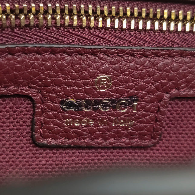 Gucci Jackie 1961 Small Burgundy Grained Leather Shoulder Bag